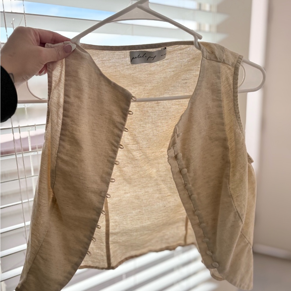 FP Movement by Free People Cream Crop Top